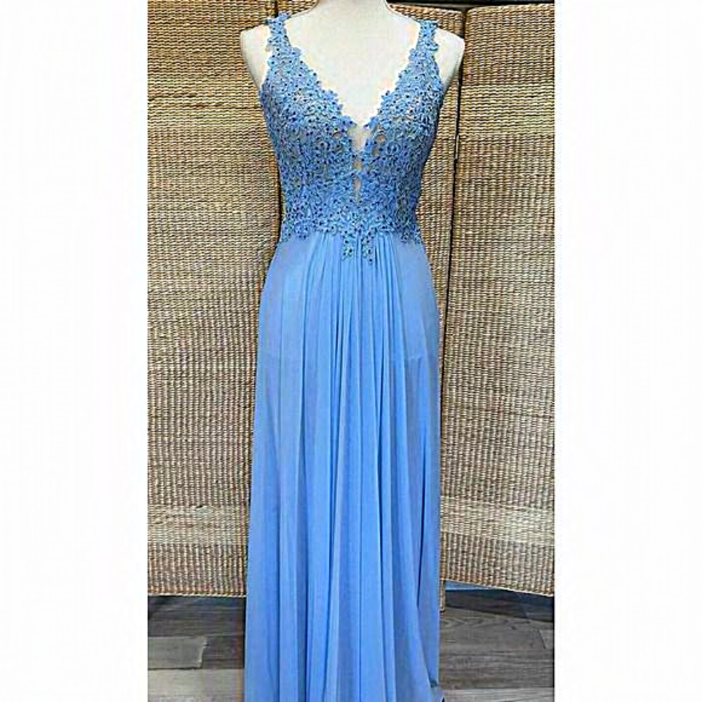 Faviana Light Blue‎ Prom Dress Size 00
